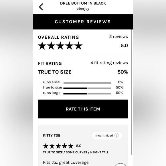 EBERJEY ❤️‍🔥 DREE BOTTOMS NWT IN BLACK SIZE LARGE - Picture 11 of 14